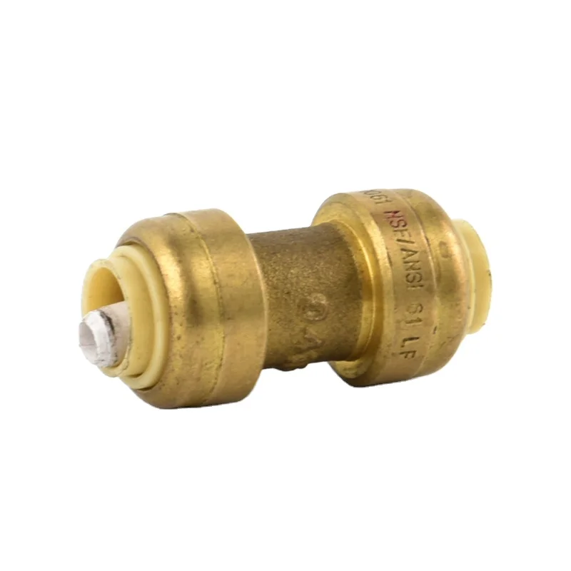 Green valve Lead-free copper quick connection straight pipe fitting garden hose  OEM Brass piping fittings
