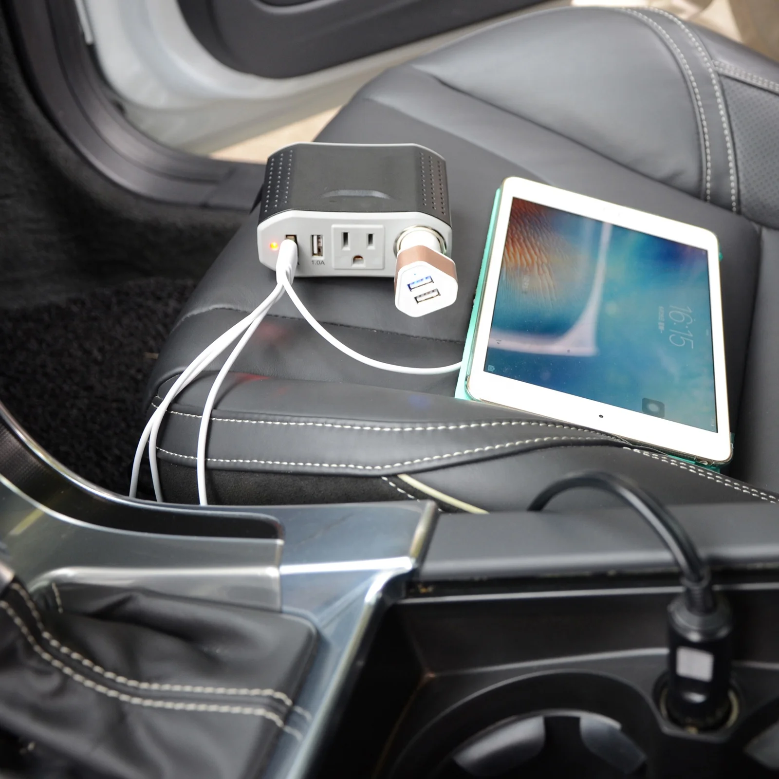 
Smart 100 watt car power inverter dc to ac converter with USB charger and DC 12V cigarette socket 