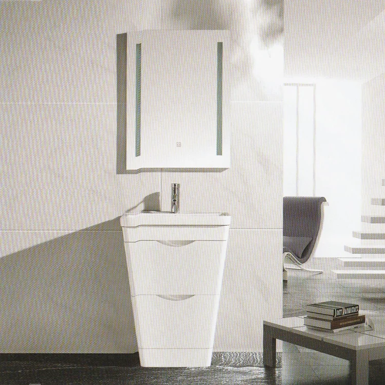 
Single basin Office Building floor standing pvc high end bathroom furniture design 