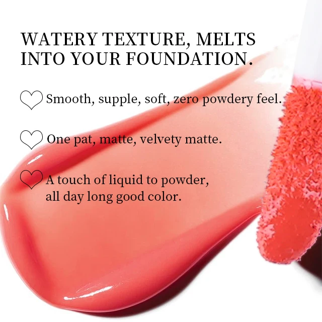 water tint blush blush private label custom color drops serum ball liquid blush high quality pigment create your own brand brush