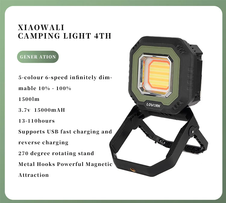 New camping light outdoor lighting tent led 15000mah rechargeable multifunctional hiking light