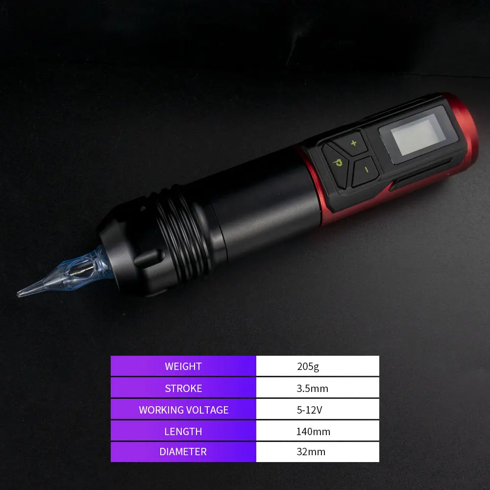 Aluminum alloy Electric Permanent Wireless Tattoo Gun 12V 2000MaH Wholesale tattoo supplies machine pen for tattoo and makeup