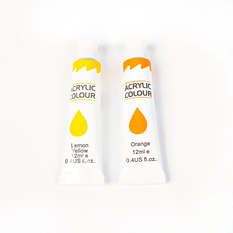 Wholesale 24 Color Aluminum Tube Pigments 12ml Single Bulk Acrylic Watercolor Oil Painting Pigment