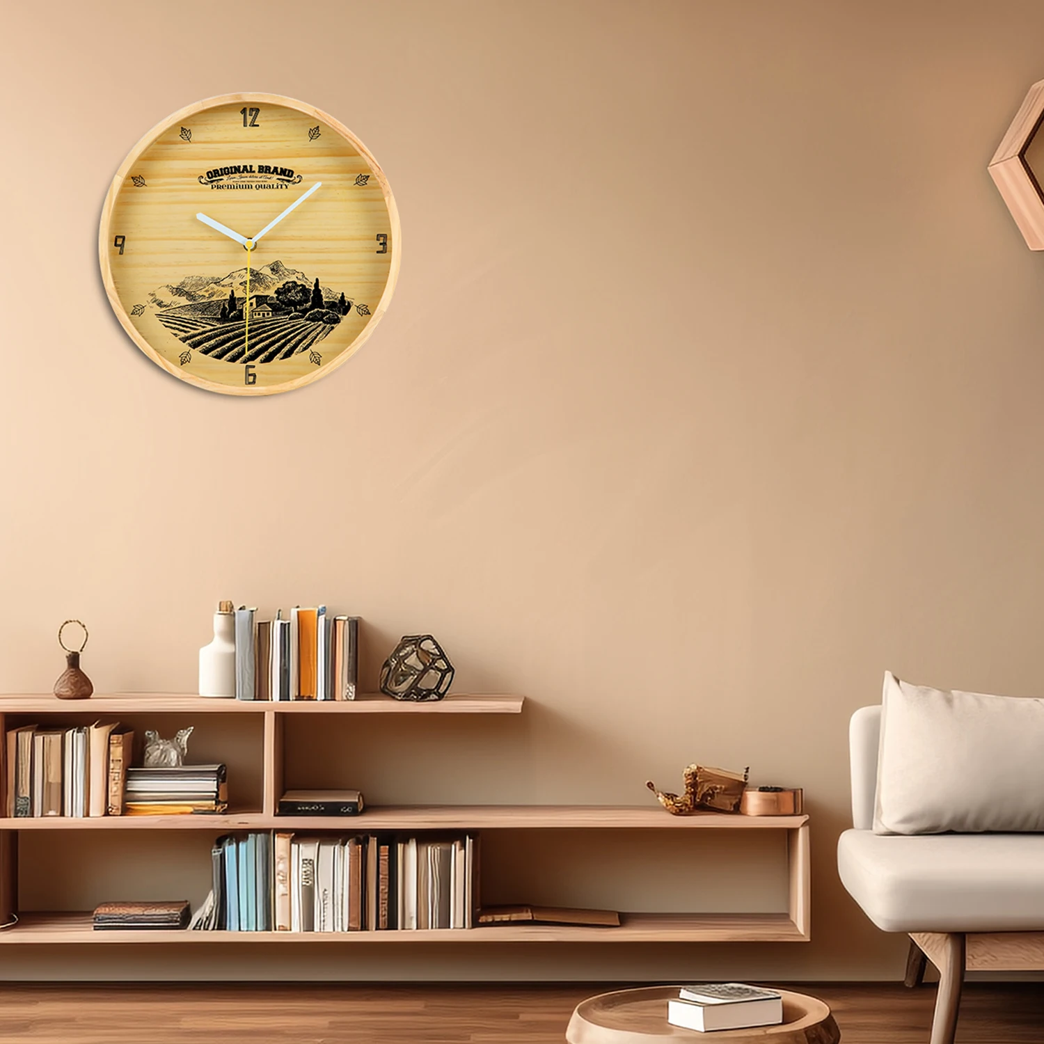 High quality wooden decoration round wall clock modern wall clock living room