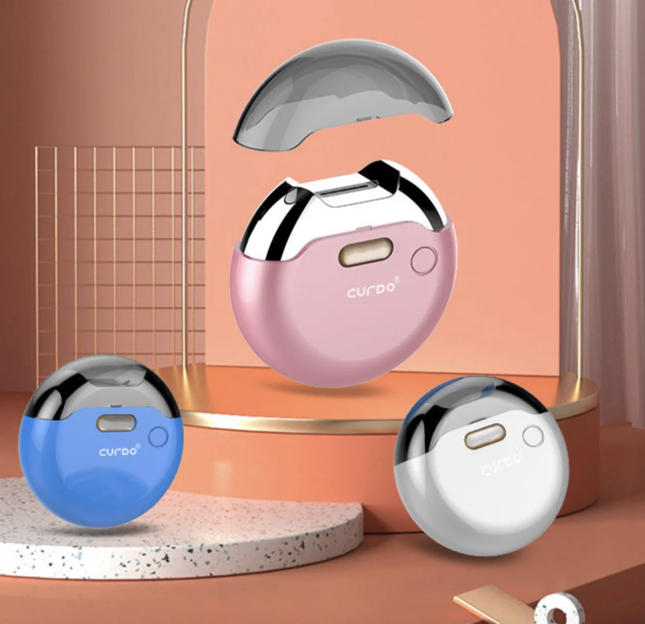 2022 new model type-c charging cute multicolor electric nail clipper for baby white color round shape