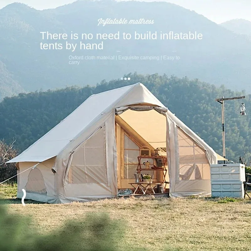 Factory custom wholesale Oxford Waterproof Camping Hotel Arabian Tent 3-4/5-8 People Family Party luxury Cabin Inflatable tent