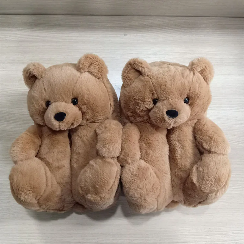 
Factory direct sales high quality bear slippers teddy bear slippers women bear house slippers 