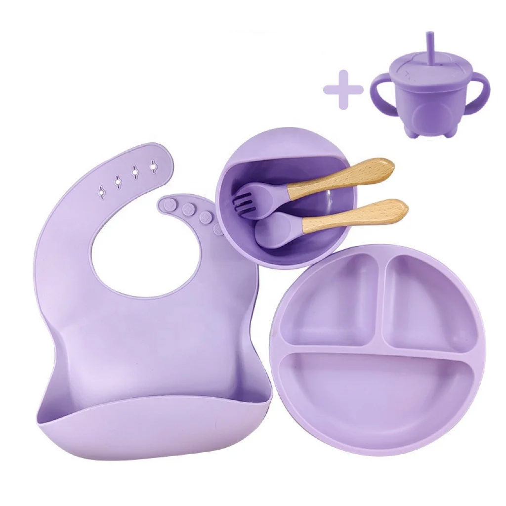 silicone baby feeding mat bottle bowl with spoon tableware set accessories feeding spoons plate bowls set for baby kids