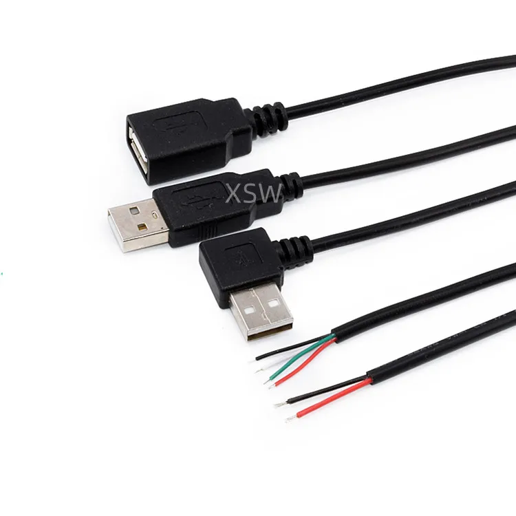 Шнур питания с USB-кабелем 2/4 ядер штекер/гнездо одноголовочный вентилятор фирменный удлинитель со светодиодной подсветкой кабель для передачи данных
