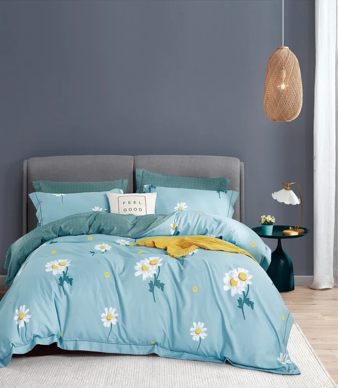 Manufacturer Luxury Soft Printed Bed Sheets Set Bedsheets Queen Size Bedding Set