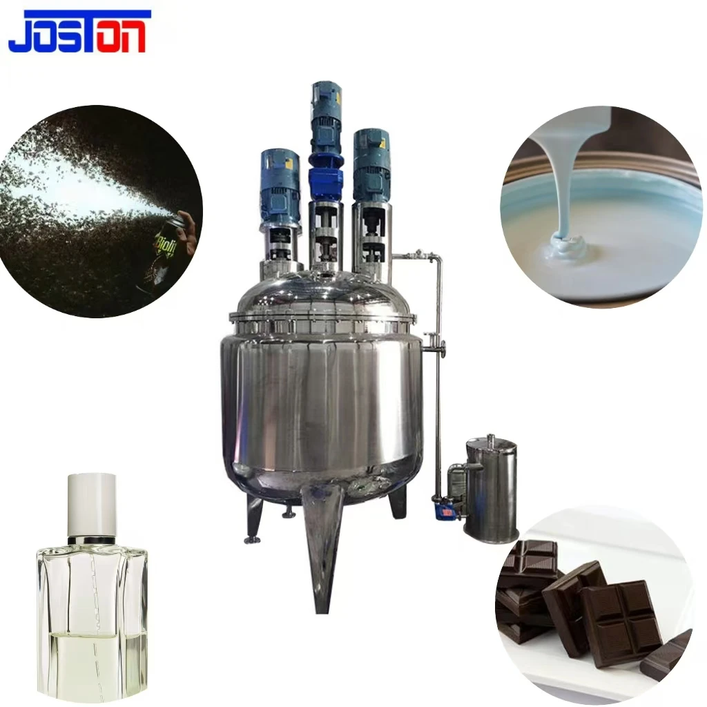 Electric Steam Heating Jacketed Stainless Steel Mixing Tank Liquid Emulsify Reactor Agitator Milling Capabilities Chemical Farm