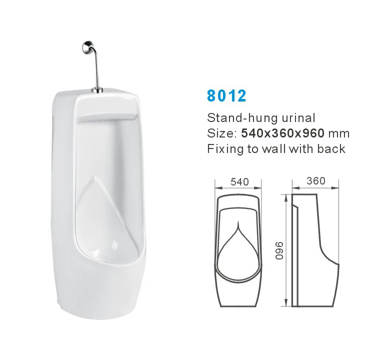 New Design Male WC Set hotel Porcelain Floor Stand Ceramic Steel Pee Toilet Public Wall Hung Urinal for Men