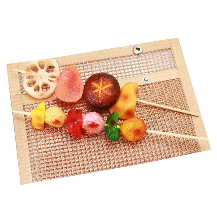 Reusable BBQ Grilling Bags non stick PTFE Mesh indoor outdoor bbq mesh  bag