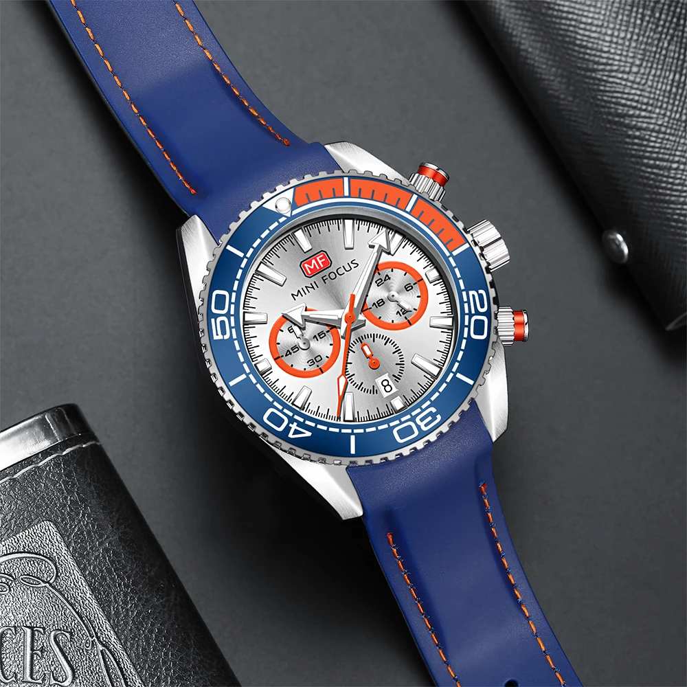 2022 Fashion Men Watch Day Timing Wrist Watch Waterproof Luminous Quartz Watch Mini Focus MF0426G