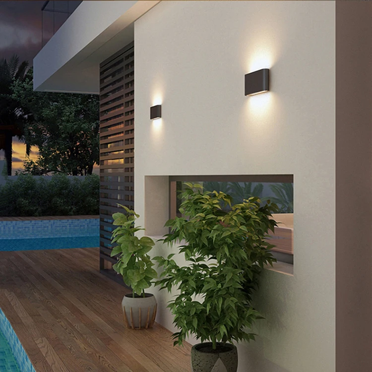Modern Nordic Up and Down Aluminum Decorate Wall Indoor Bedroom Wall Light Led Waterproof IP65 Outdoor Wall Lamps Fixture