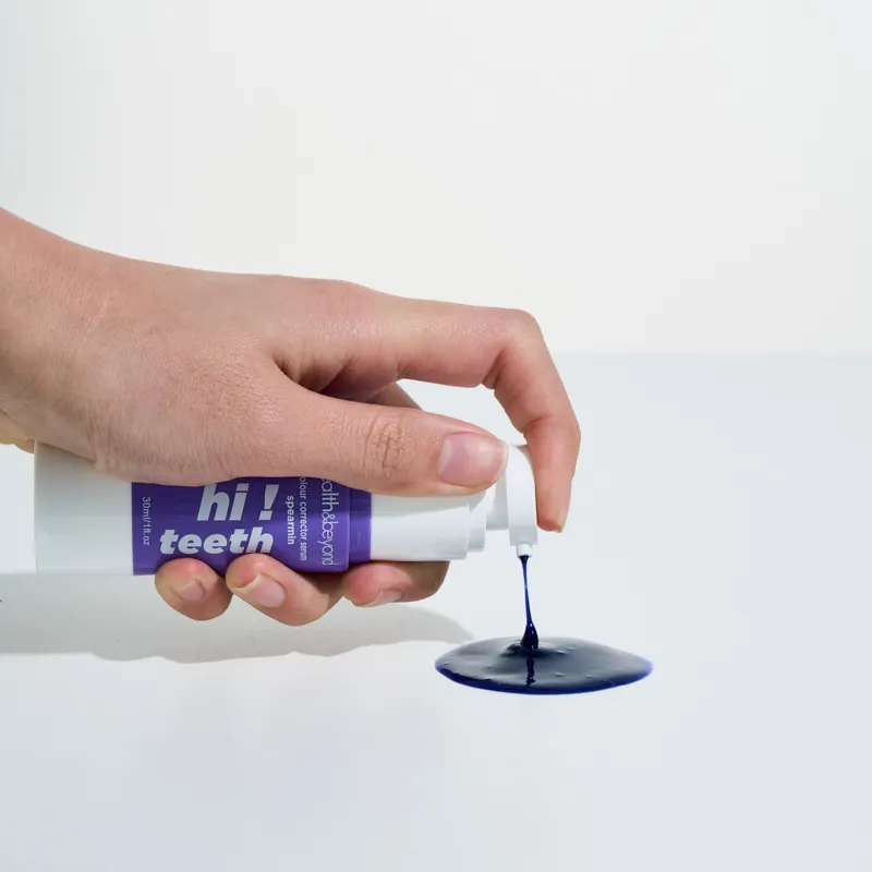 OEM supplier 30ml Travel size Teeth whitening Purple Colour Corrector serum Toothpaste