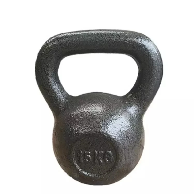 Manufacturer Direct Sale Fitness Cast Iron Power Coated Handle Solid Cast Iron Kettlebell