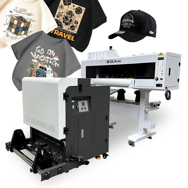 A1 A2 60cm Size Double XP600 Textile Fabrics Printer Pet Film Industrial DTF Printer Kit with Automatic Shaking Power Machine
