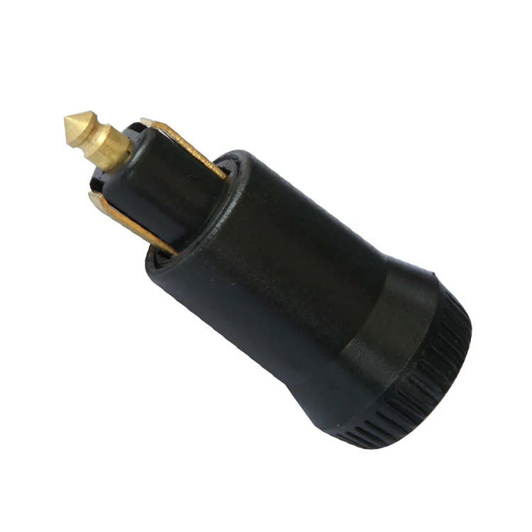 12V car cigarette lighter plug brass metal inside and nylon insulator