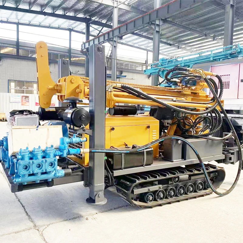 Good quality 200m 300m drilling depth pneumatic DTH crawler drilling rig for water well drilling rig machine for sale