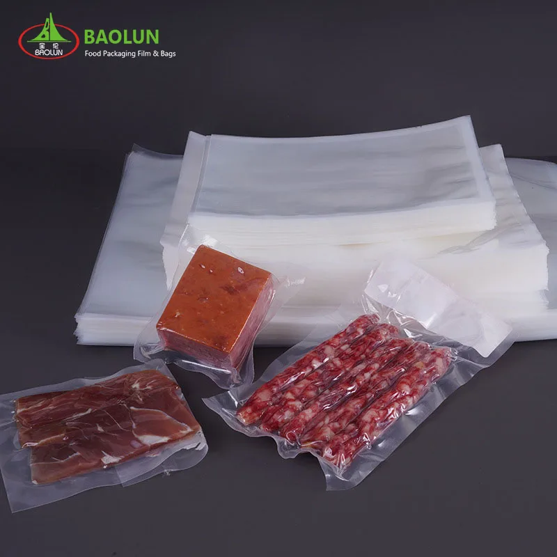 MultiLayer Oxygen Barrier Eco-Plastic Bag Transparent Vacuum Soft Food Packing Bag for Fresh Snack Storage Vacuum PA/PE Extruded