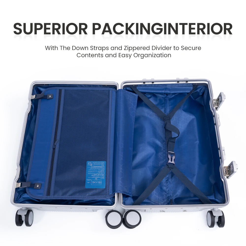 Custom Waterproof Durable ABS Trolley Suitcase 20 24 28 Inch Travel Luggage With Combination Lock For Business