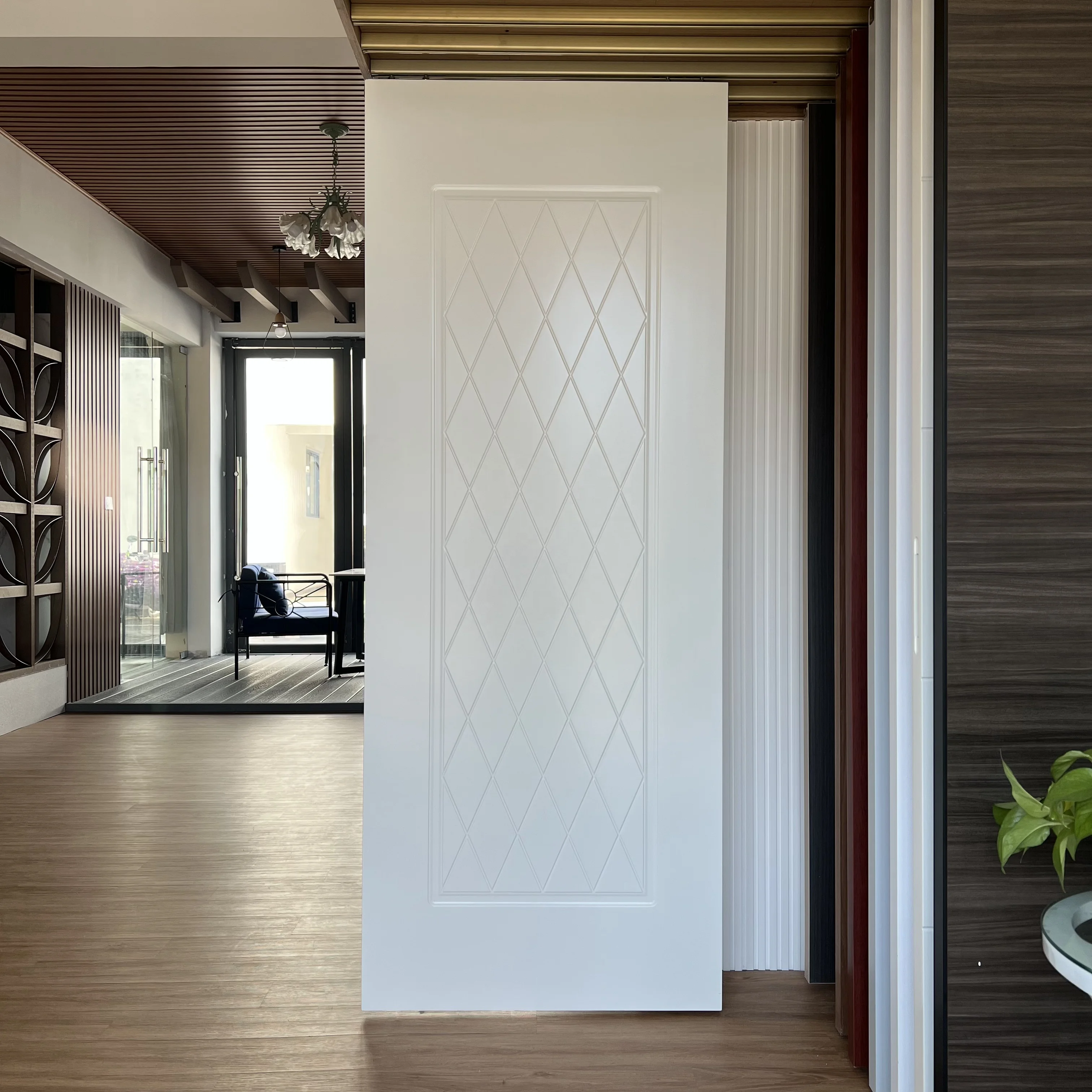new interior waterproof wpc doors country style white painting interior wpc/PVC door