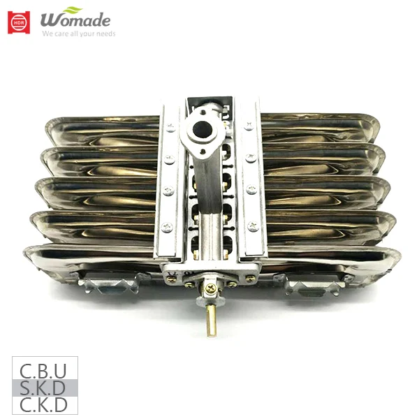 Gas water heater spare parts harmonica type gas burner burner 250mm/260mm 4 rows burner flue type water heater burner SKD/CKD