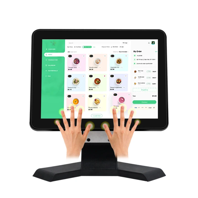 Wholesale Customization 9.7 Inch Restaurant Ordering Touch Screen Monitor LCD Screen Water Proof Desktop Cashier Menu Display