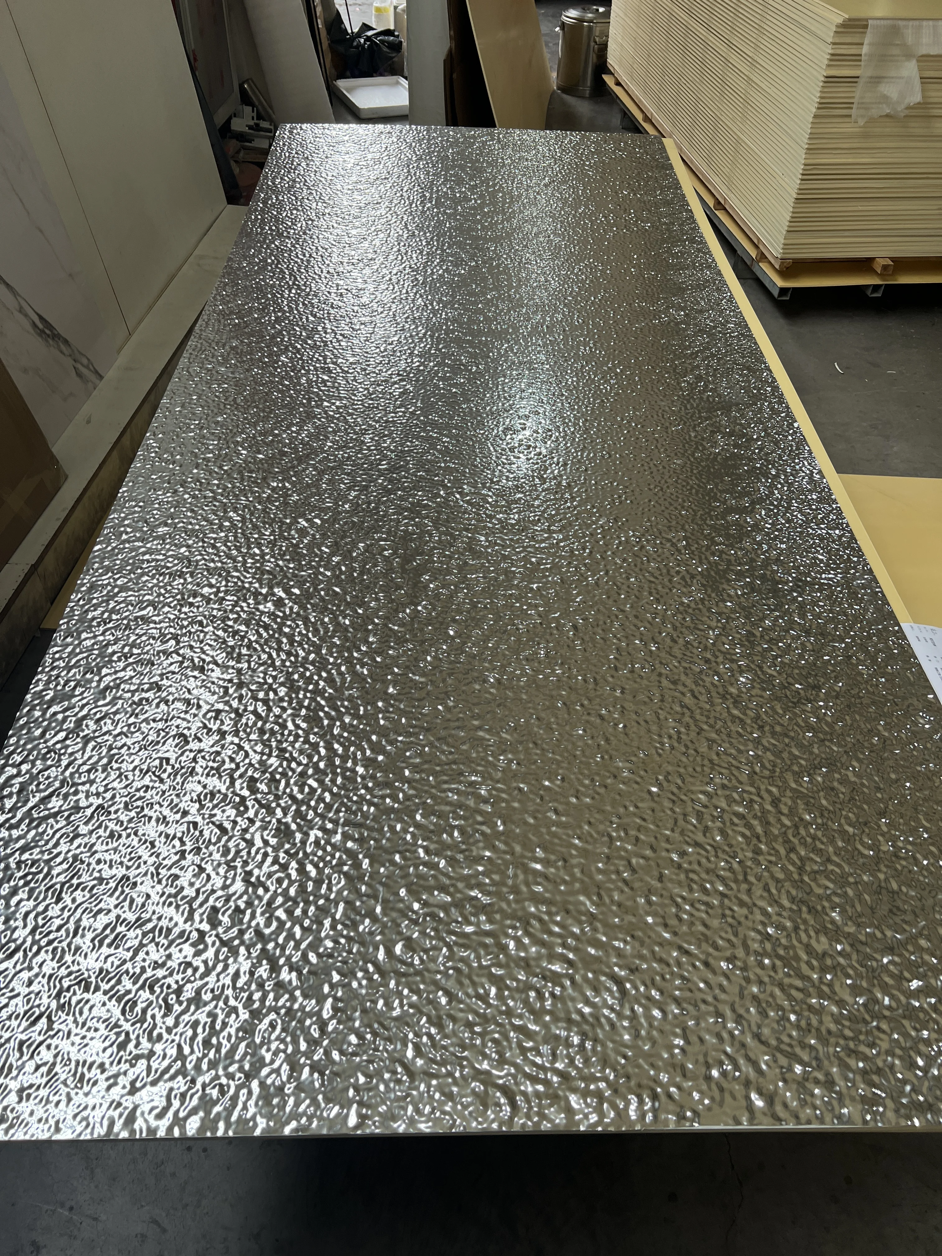 2024 China factory luxury metal series wood veneer wall  panel Mirror series for indoor decor