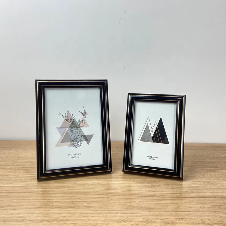 Индивидуальная квадратная деревенская Черная Стеклянная фоторамка 4x6 5x7