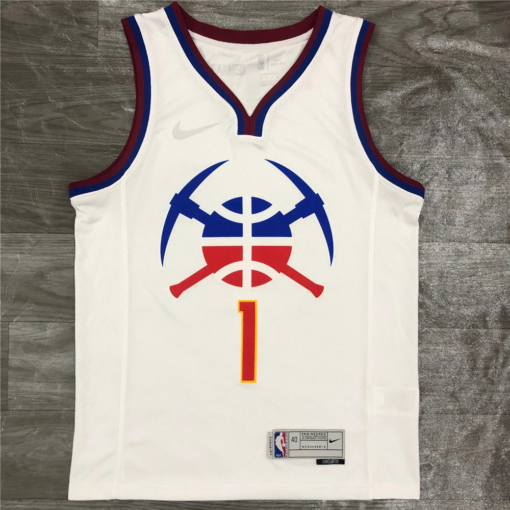 
2021 High Quality The Nuggets Basketball Jersey Earned Edition Number #1 #15 #27 Murray #50 Gordon Sports uniform Sweatshirt 