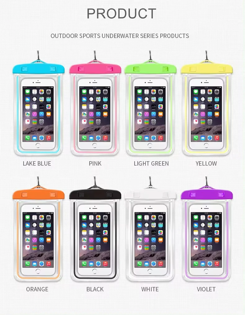 Compatible With Swimming Diving Large handphone Waterproof Phone Pouch Cellphone Dry Bag Waterproof Case cover For Mobile Phone