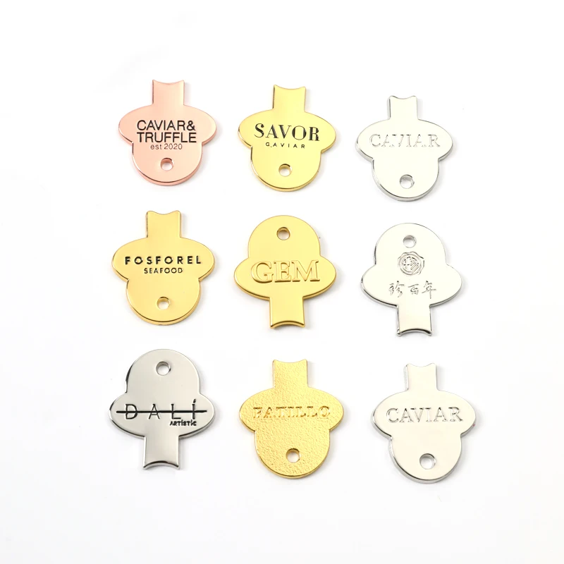 Custom Logo Metal Caviar Can Box Tin Opener Laser Engraved Logo Opener For Kitchen Use