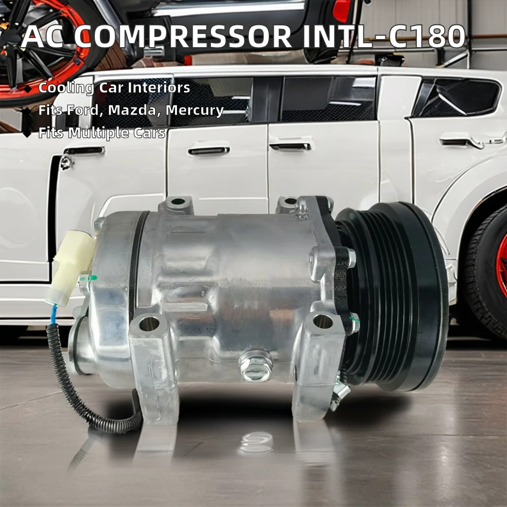 INTL-C180 4628 8105 Car AC Compressor SD7H15 6pk 119mm New 24v Volta Ford Mazda MERCURY Daihatsu Volvo 12v Manufacturing Purpose
