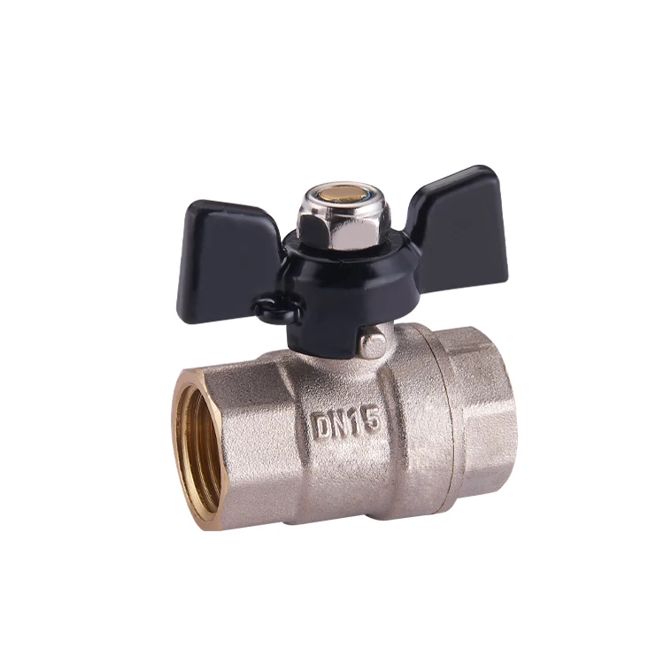 TMOK DN15 Good Quality Butterfly Handle Female/Male Thread PN16 Brass Ball Valve