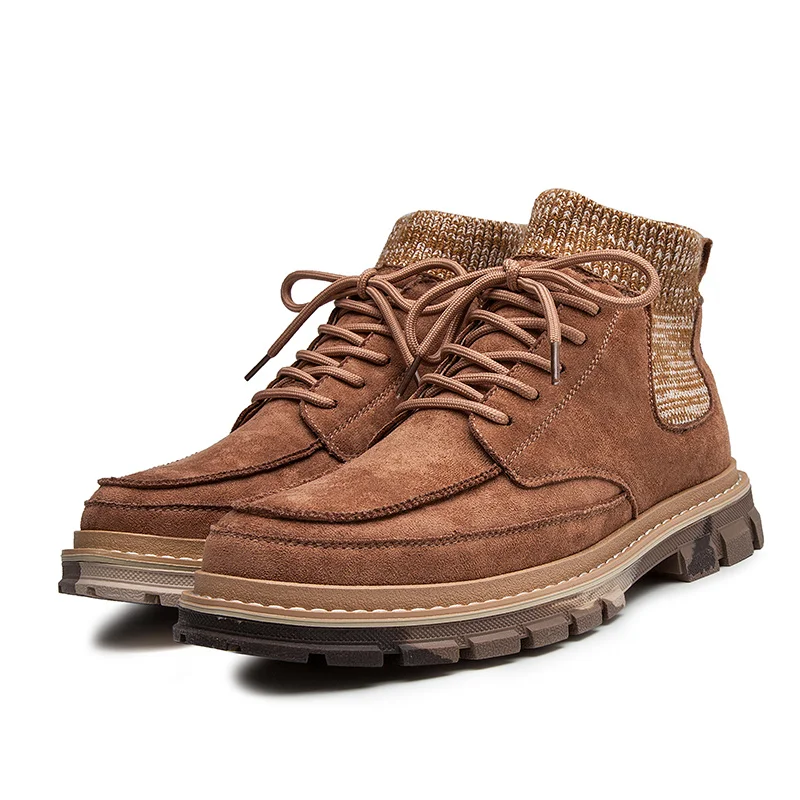 2020 зимние ботинки, мужские повседневные Высококачественные ботинки, коричневая хлопковая обувь, модные кроссовки