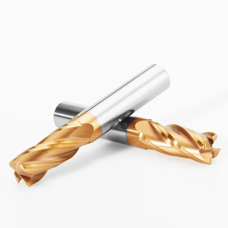 Round nose milling cutter Hard alloy CNC cutter 4-edge copper tungsten steel milling cutter