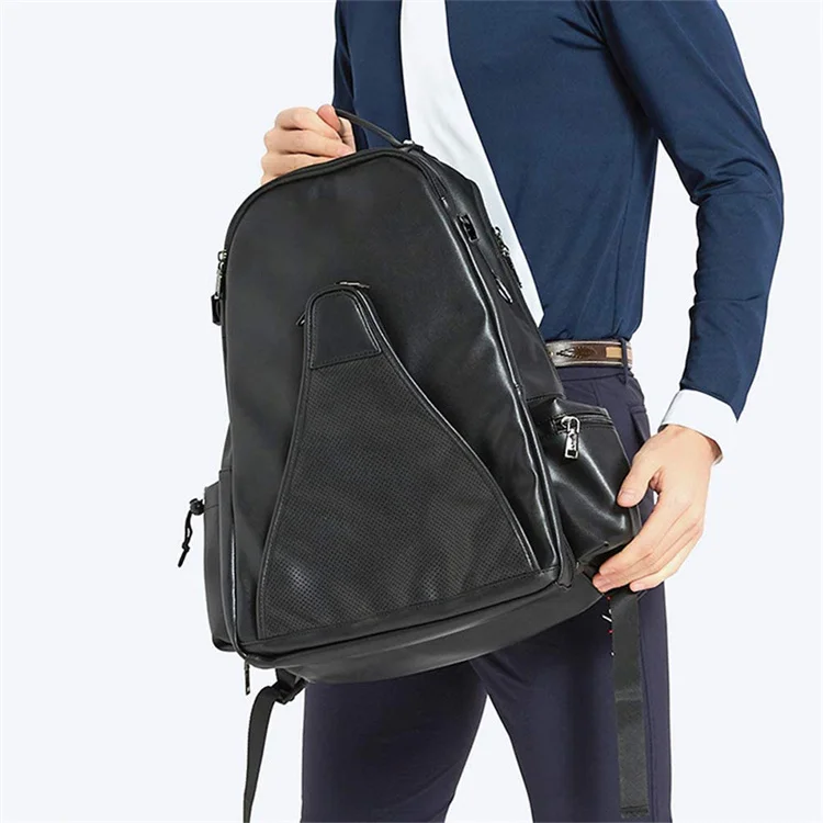 PU Leather Waterproof Equestrian Backpack Horse Riding Equipment Can Put Boots Helmet Outdoor Utility Carry Bag for men women