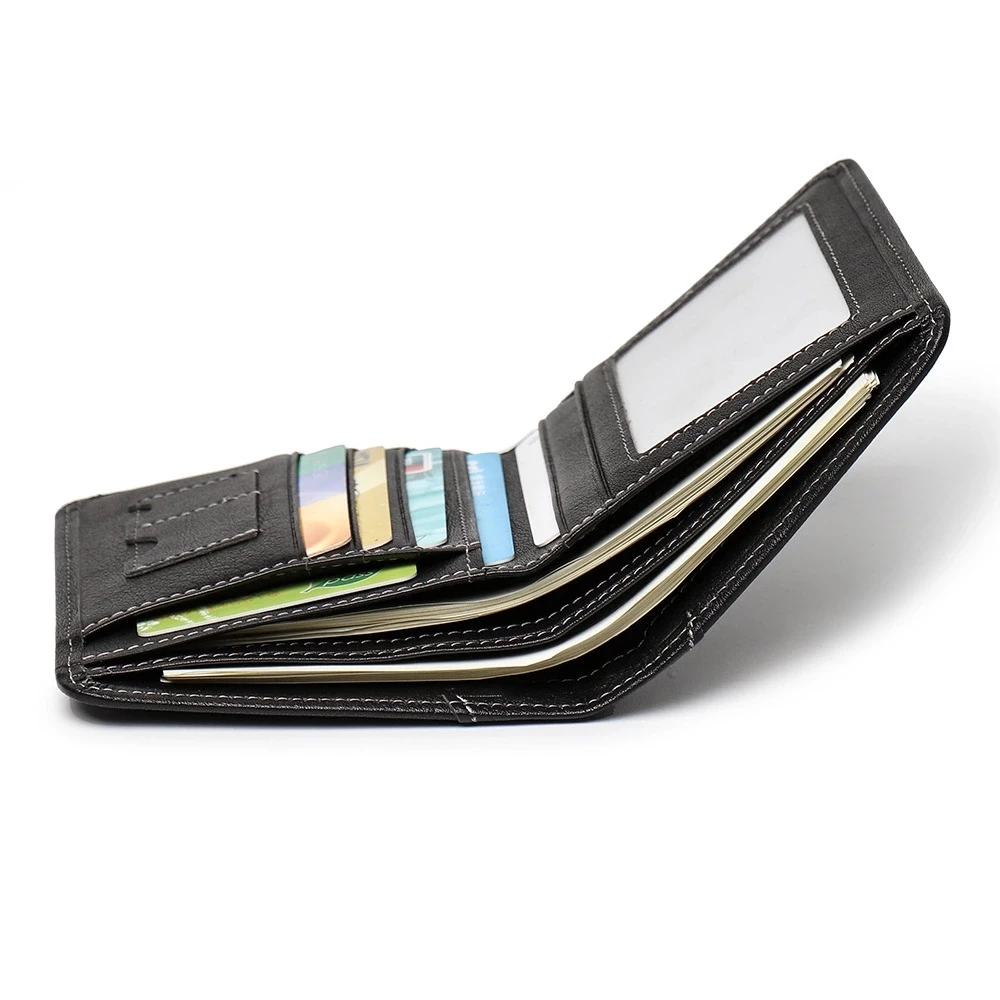 
2019 Minimalist coffee Men Wallet Purse Genuine Leather Wallet For Men 