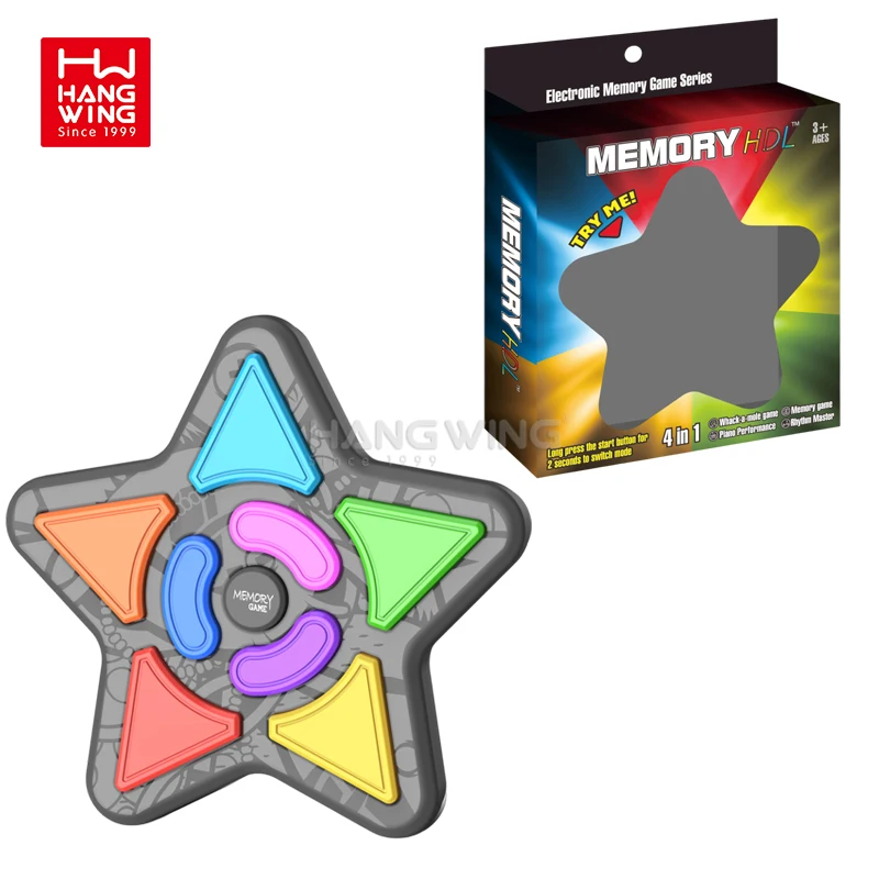 HW 8-key/5-key Pentagram UFO Memory Game Machine & Whack-a-Mole Puzzle Board Games Toys for Kids