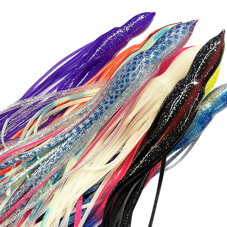 Fishing Saltwater Bait Trolling Lure Accessories Soft Plastic Squid Octopus Skirts