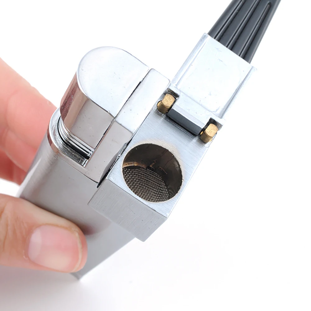 Wholesale JIJU Custom LOGO Smoking Lighter Metal Portable All in one Folding Smoking Pipe and Lighter