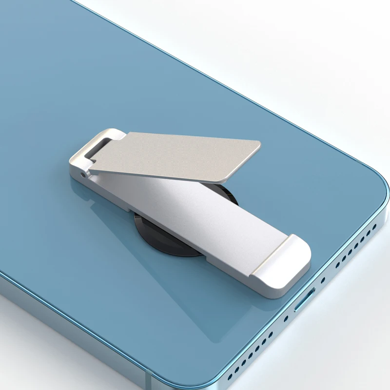Zinc Alloy Mini Mobile Cell Phone Holder Stand Back Sticked Socket Bracket Foldable Mobile Phone Stand