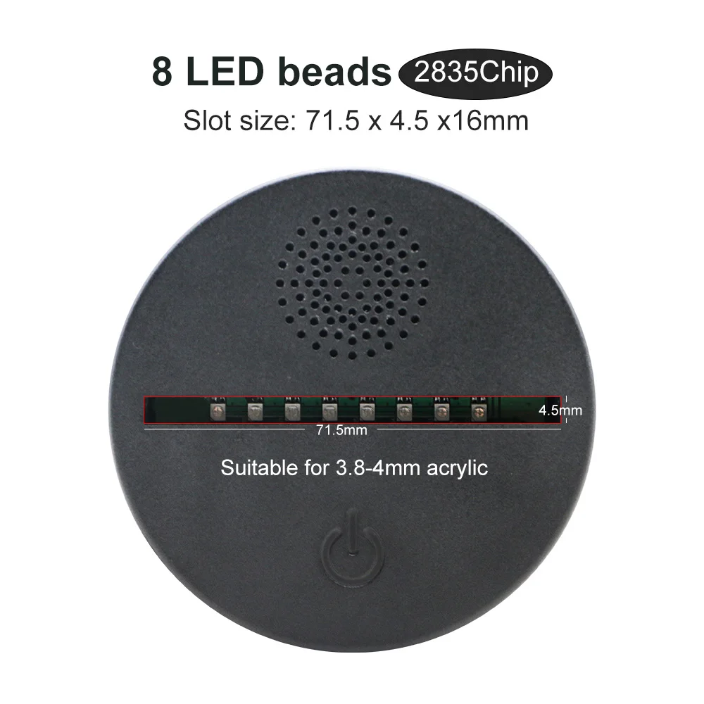 3D 5 вольт 7 видов цветов 8 светового бисера Smart LED Музыка ночник база для украшения