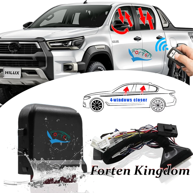 Car Automatic Window Close Kits For HILUX 2016-2024 Auto Window Closer Module Mirror Fold Car Power Remote Key Start Electronics