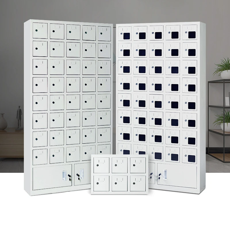 9-Door Metal Electronic Cell Phone Charging Storage Locker Key Lock Steel Cabinet With Filing Function