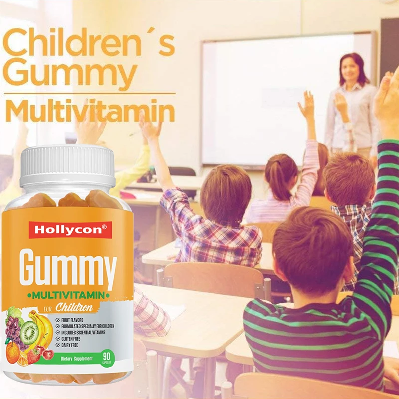 OEM Private Label Health Food Supplement Vegan 60 Gummies Multivitamin Kids Multivitamin Gummies