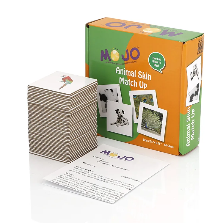 OEM Custom Printed English Learning Playing Cards Educational card game manufacturer for Kids Children