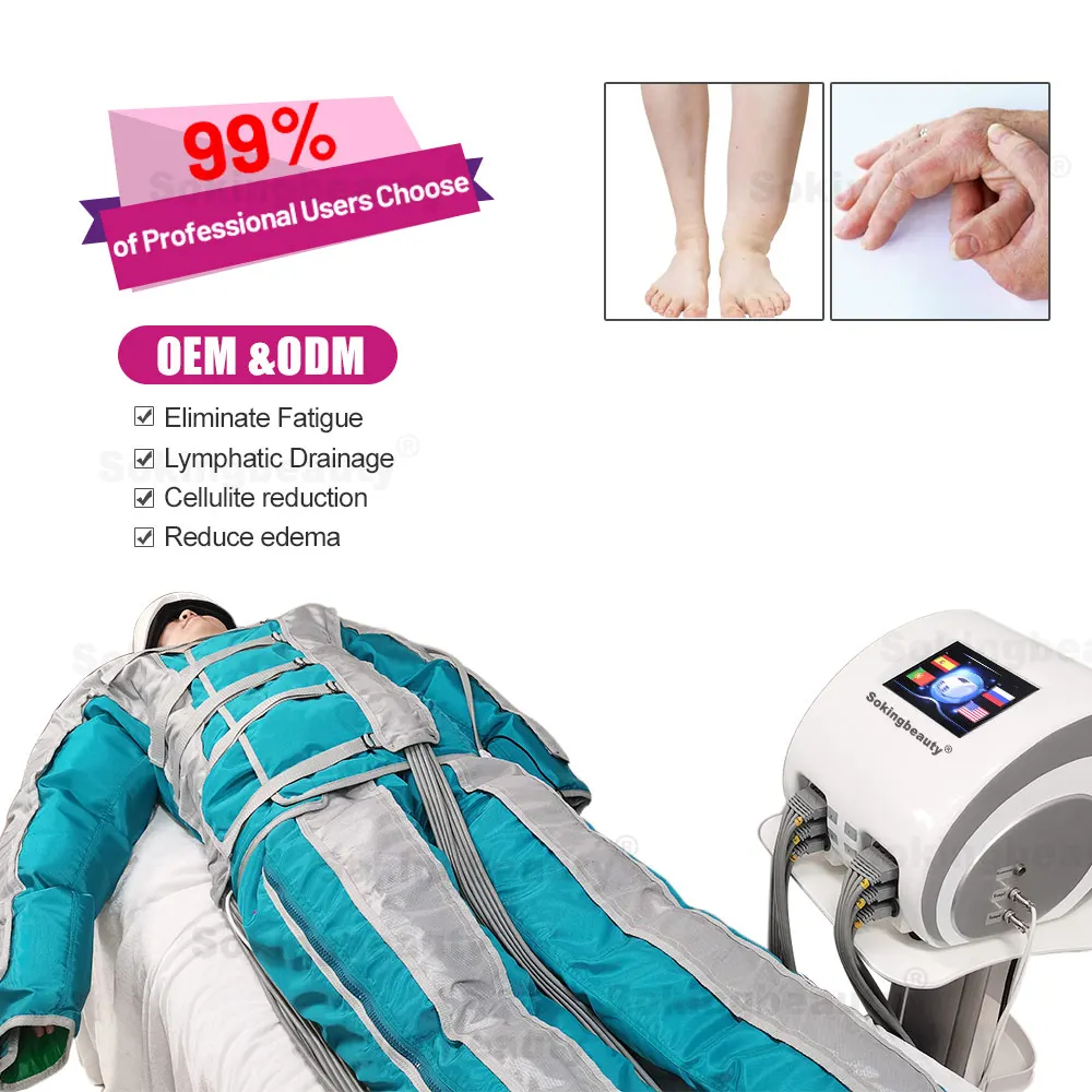 new product hot sale professional far infrared pressotherapy lymphatic drainage apparatus air pressure machine full body